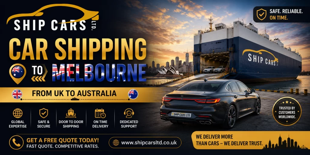 Car Shipping to Melbourne from UK  via Roro & Container Shipping