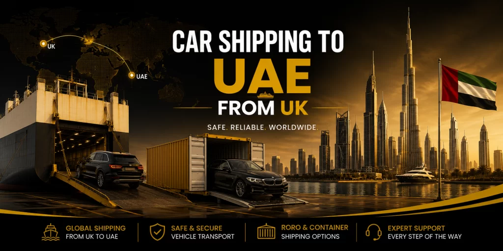 Car shipping from the UK to the UAE — RoRo and container services to Jebel Ali (Dubai) and Abu Dhabi from Southampton 