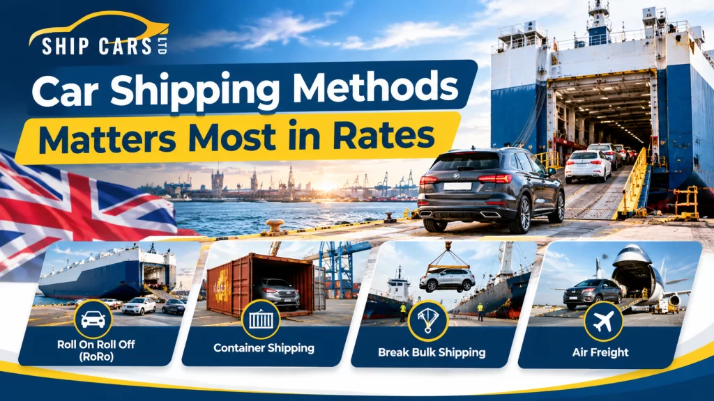 car shipping methods, roro shipping and container shipping