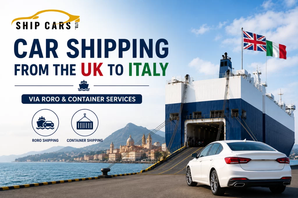 Car Shipping from The UK to Italy Via RORO & Container Services
