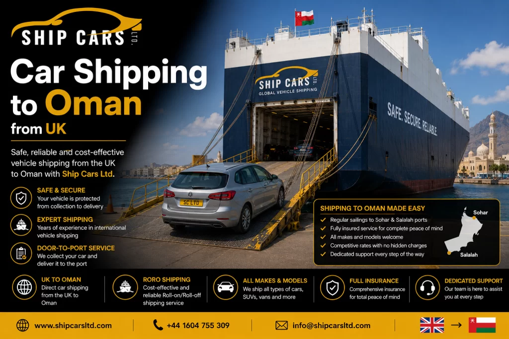 Car Shipping to Sohar, Oman | RORO & Container Services