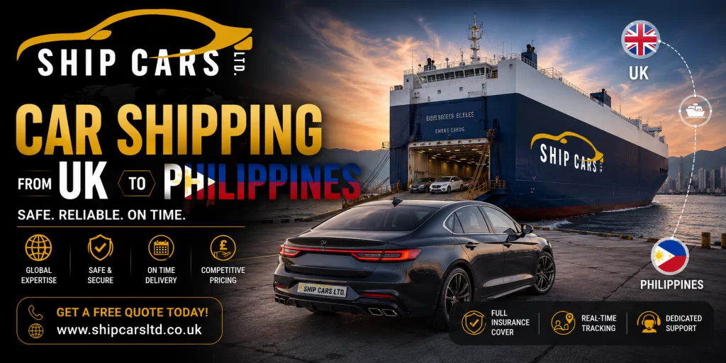 Car Shipping from UK to Philippines Safe Reliable and on time.