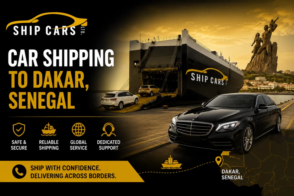 Car shipping from the UK to Dakar, Senegal — RoRo vessel at the Port of Dakar, West Africa's major Atlantic gateway"