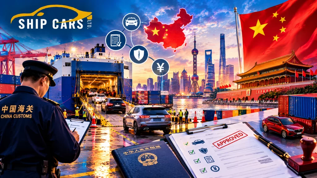 car shipping to UK to China Documents