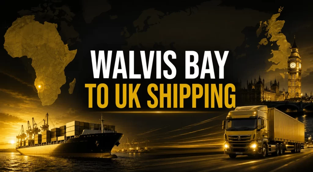  Car shipping from the UK to Walvis Bay, Namibia — RoRo and container vessel services arriving at Walvis Bay port, Namibia's primary vehicle import gateway"