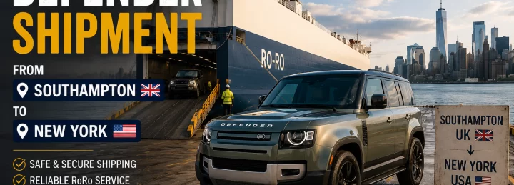 Land Rover Defender Shipment from Southampton to New York