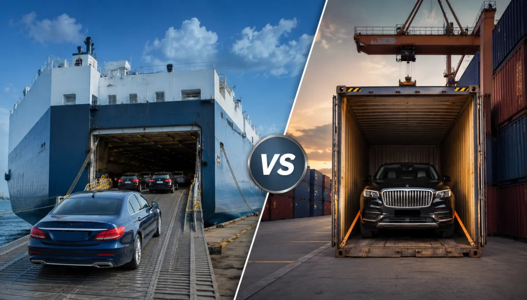 RoRo vs Container Car Shipping — Which Should You Choose?