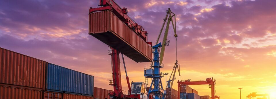 shipping-containers-cranes-port-sunset car shipping